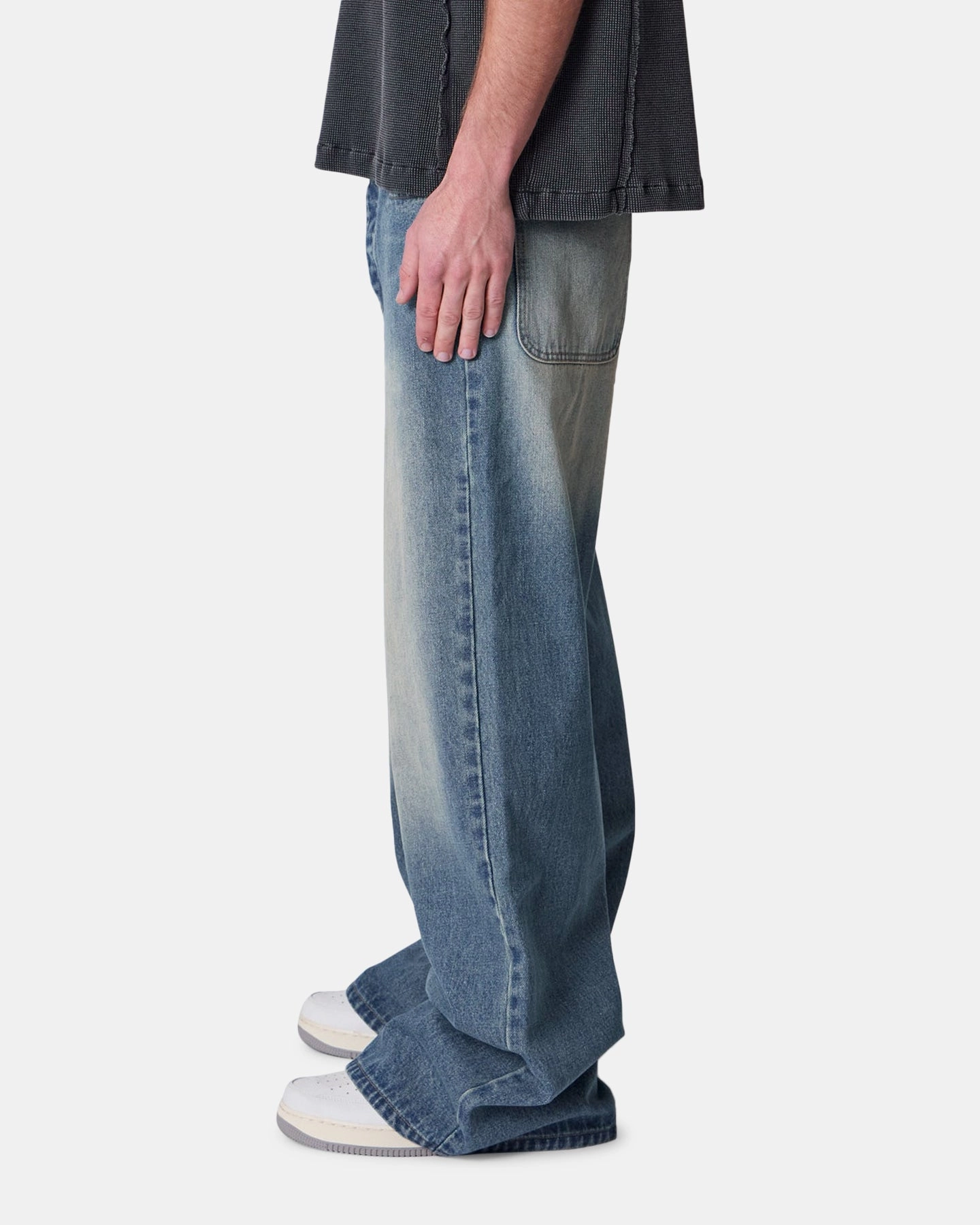 Perfect Length MNML Rave Washed Jeans Medium Blue