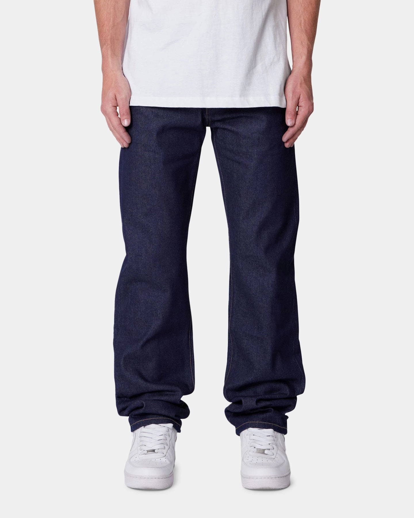 Heat Dissipating Fitted waist MNML Straight Jeans Rinsed Indigo