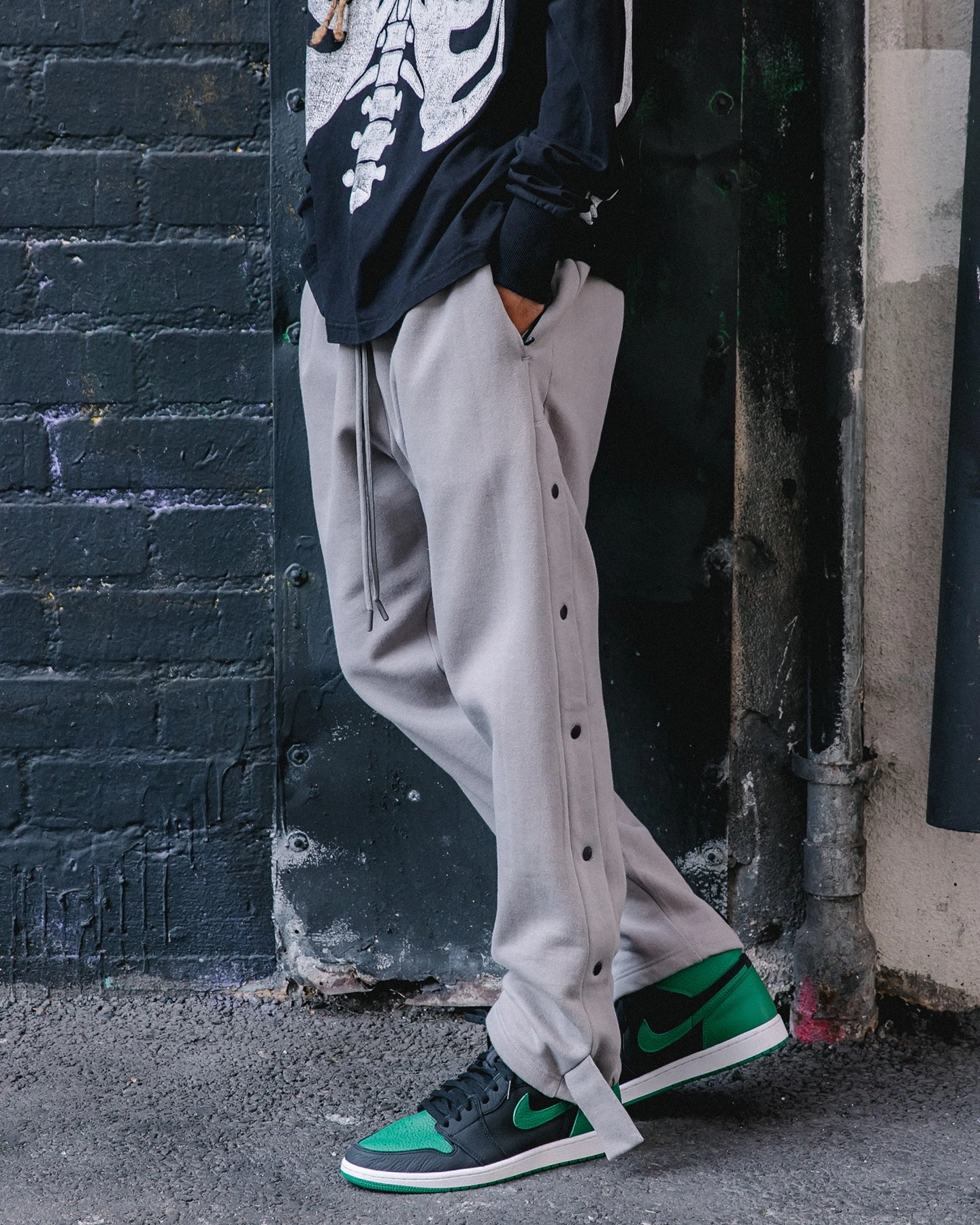 MNML Tear Away Sweat Pants Grey Everyday Comfort Fit Chill Style