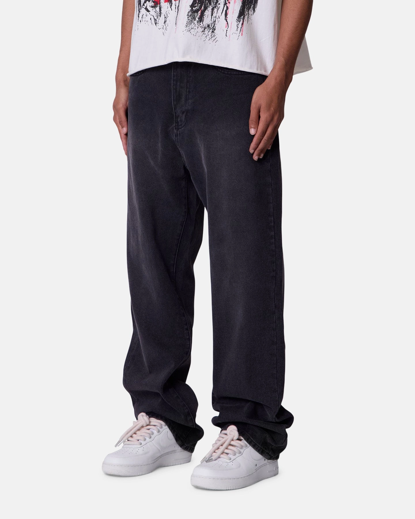 MNML Ultra Baggy Jeans Vintage Black Quick Dry Fabric NonSlipGrip