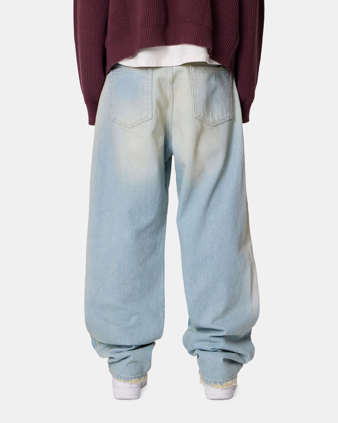 MNML Ultra Baggy Western Jeans Washed Blue Outdoor Activity