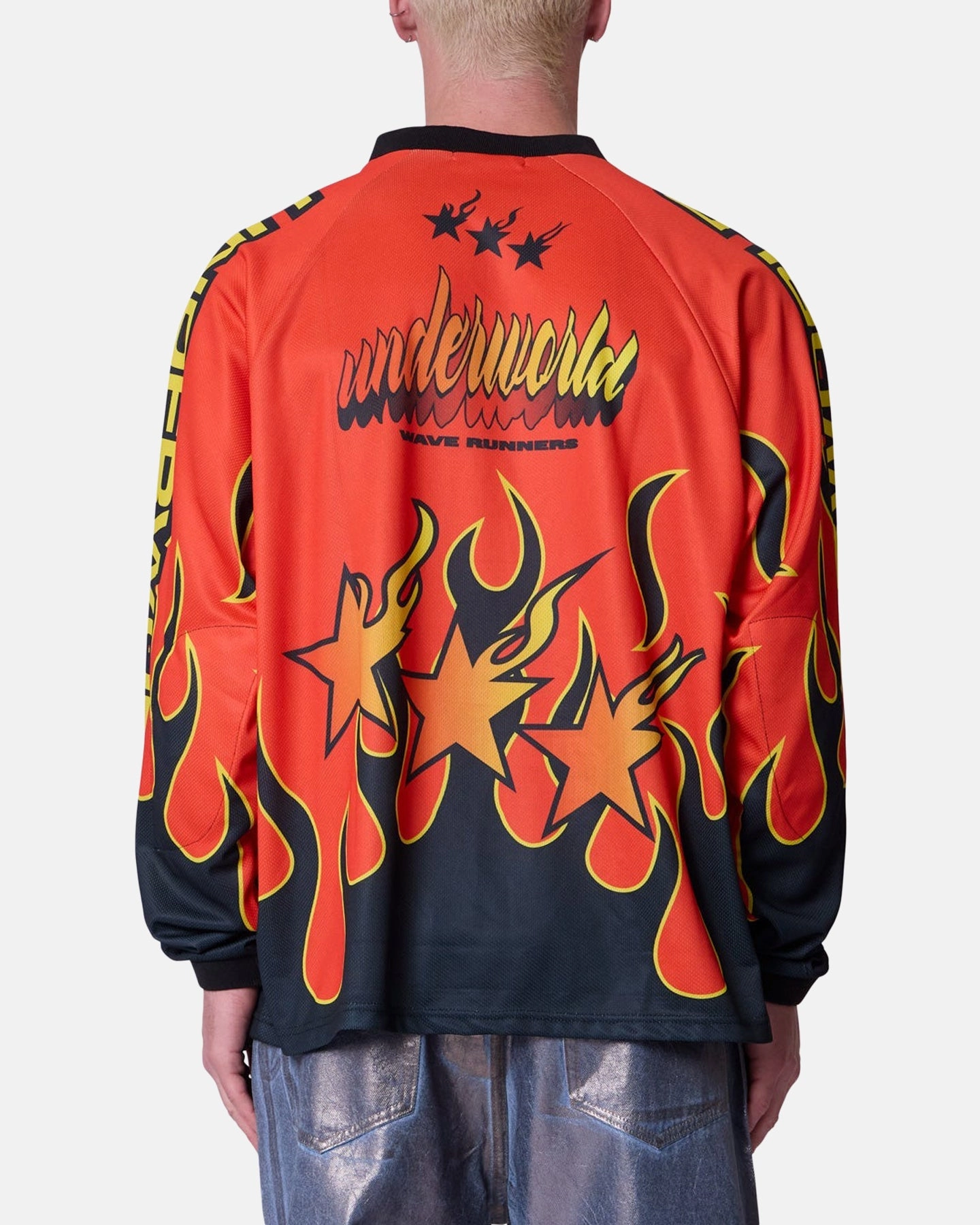 Weighted Hem Design Comfortable Wear MNML Underworld Moto Long Sleeve T-Shirt Multi