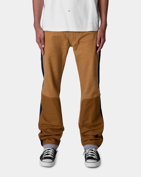 Seamless Design MNML V727 Mixed Canvas Baggy Denim Jeans Multi