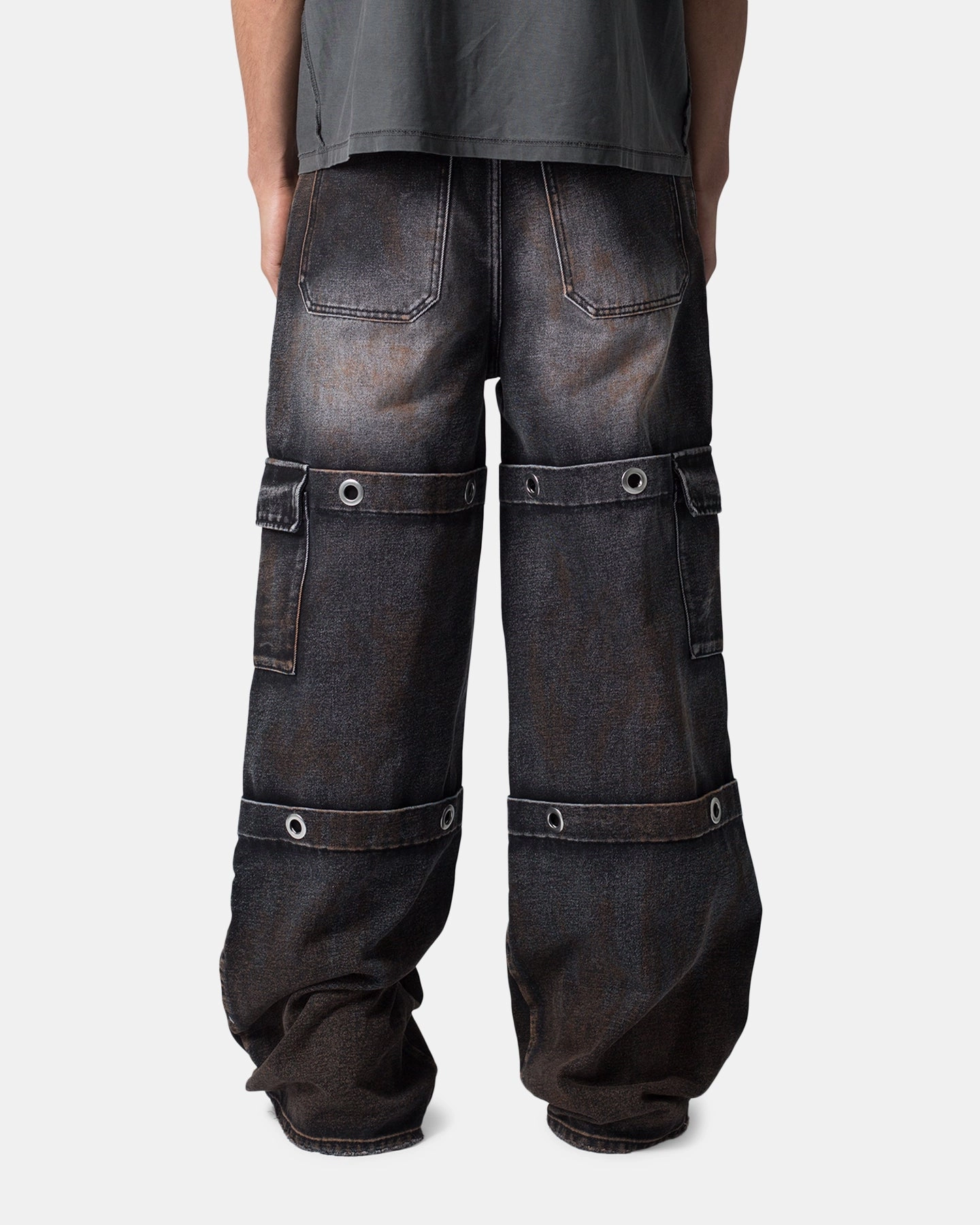 MNML Void Baggy Ring Denim Jeans Washed Black Chill Comfort