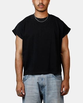 MNML Washed Boxy Tank Top Shirt Washed Black FourWayStretch