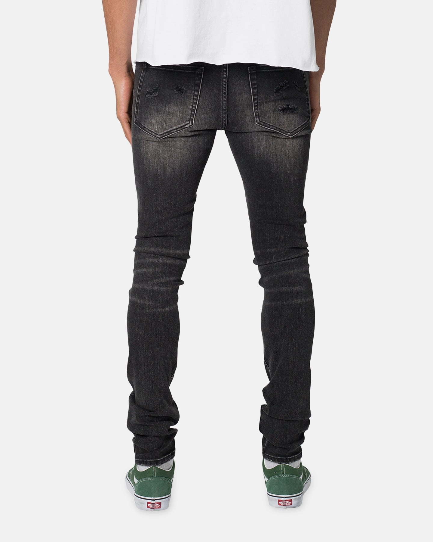 MNML X565 Skinny Denim Jeans Black Multi Pocket System