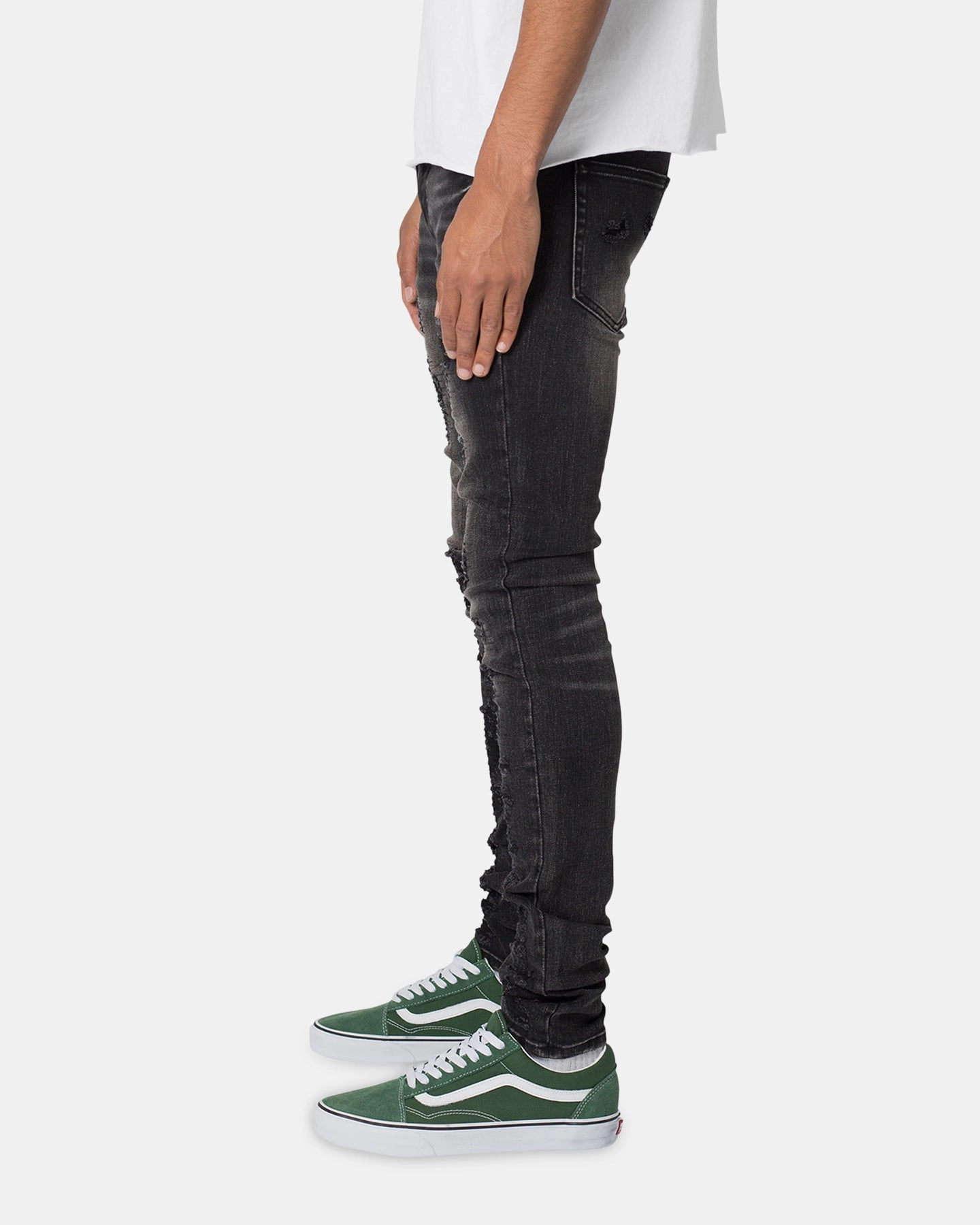MNML X565 Skinny Denim Jeans Black Organic Cotton Blend