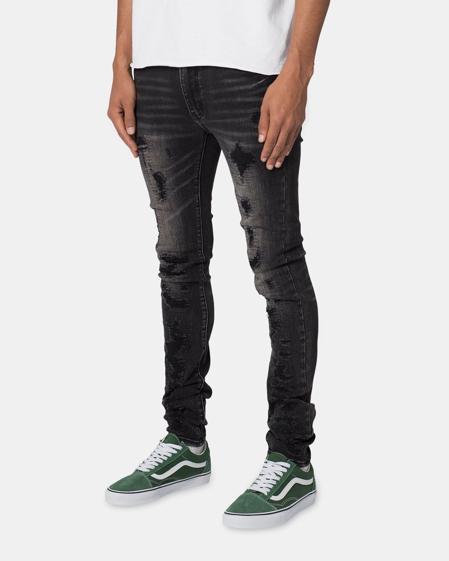 MNML X565 Skinny Denim Jeans Black Relax Fit Wear