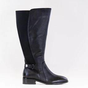 Salvia Nan Tall Boot (Women's) - Black Calf Leather work use