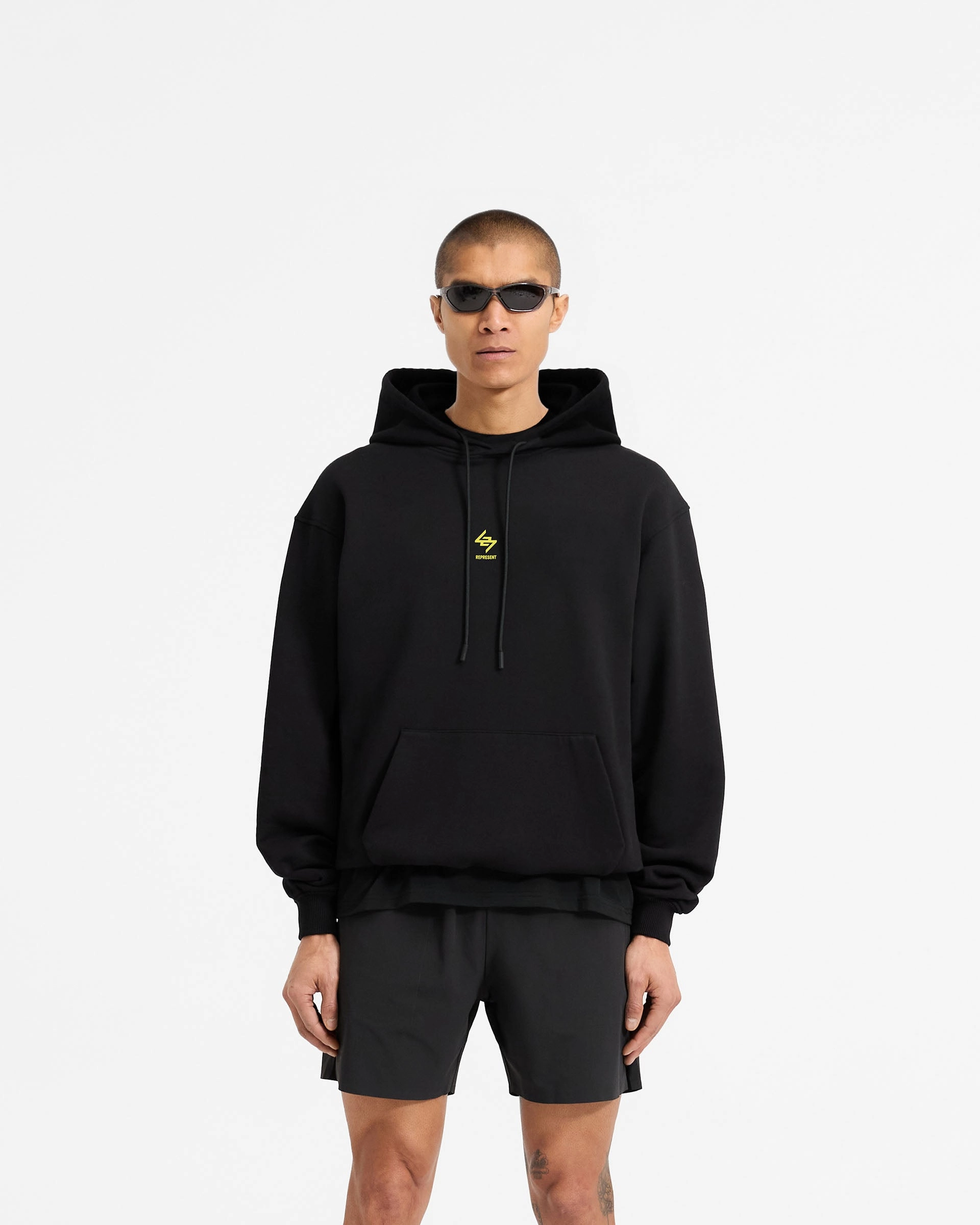 247 Chicago Oversized Hoodie - Jet Black Fleece like Casual Performance