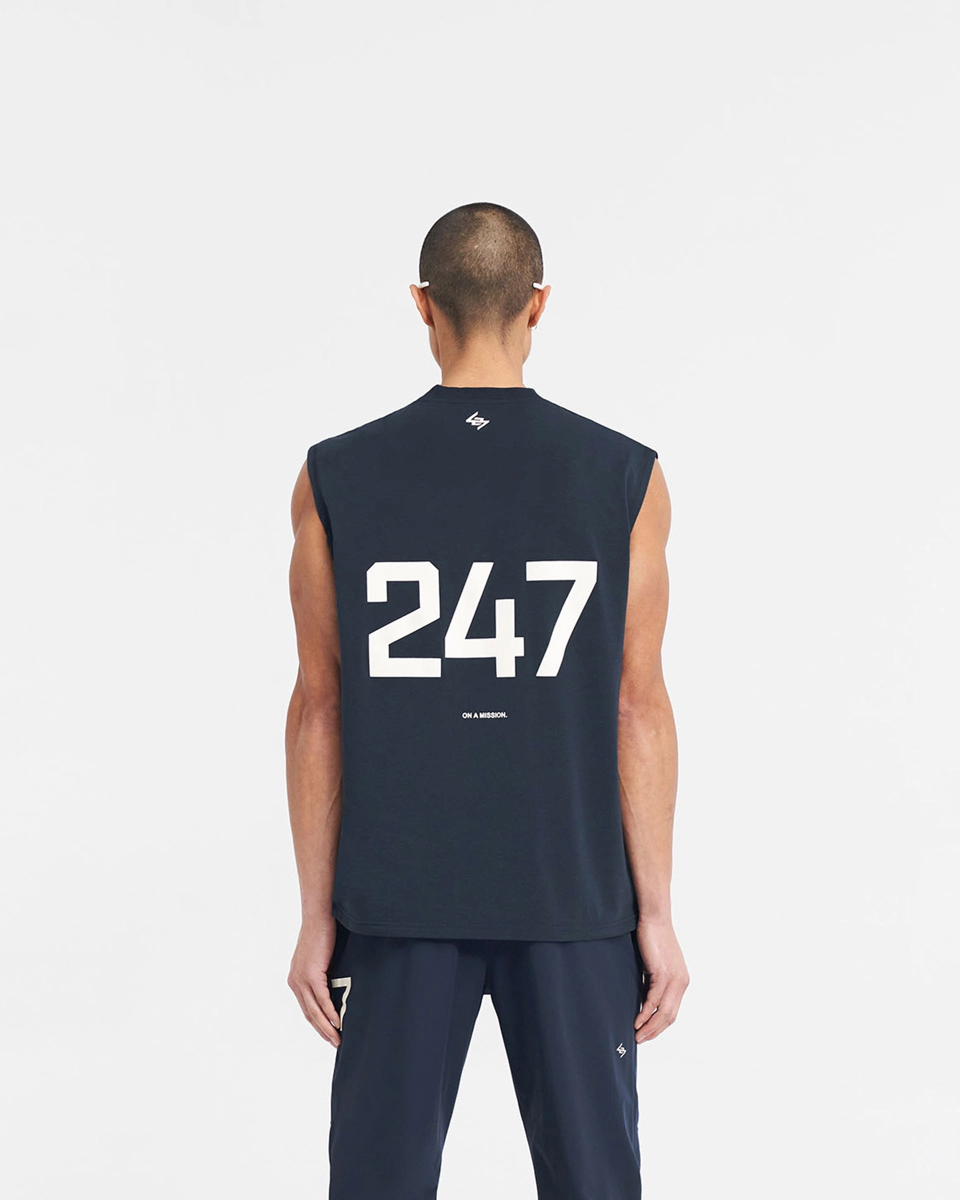 247 Oversized Tank - Navy dry cleanable mix and match
