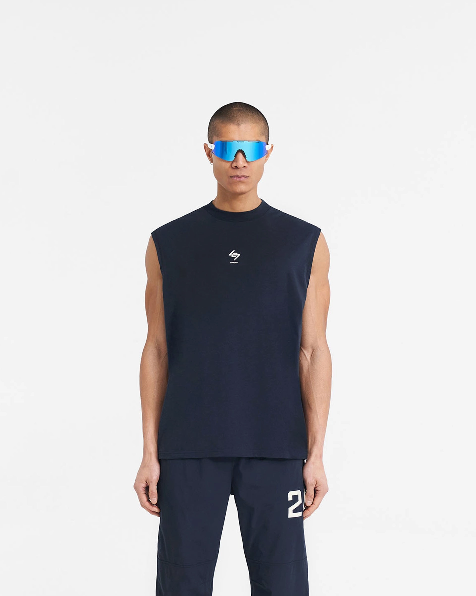 247 Oversized Tank - Navy Summer Style