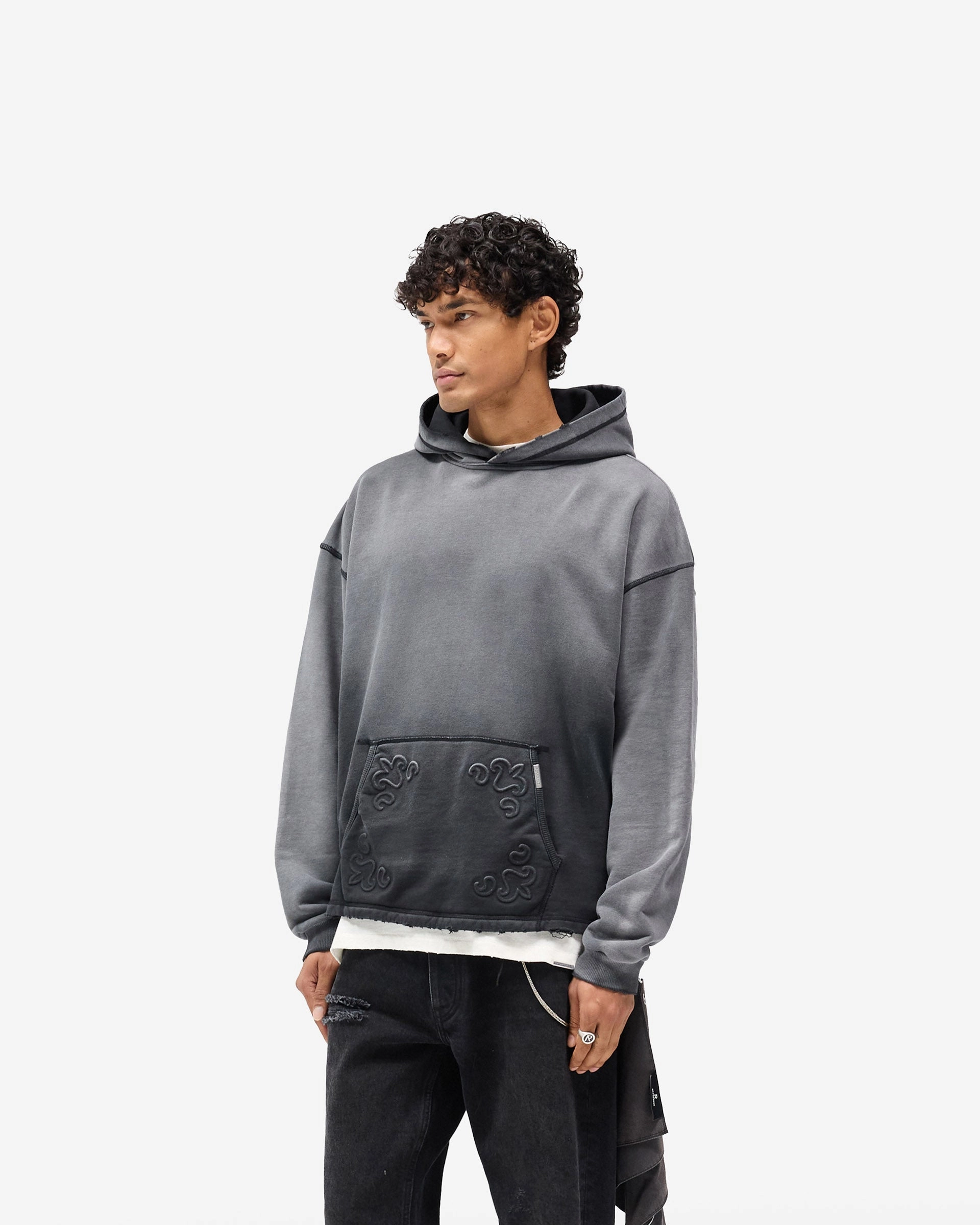 Represent X Hunter Hoodie - Stained Black No Bunching Lightweight insulation