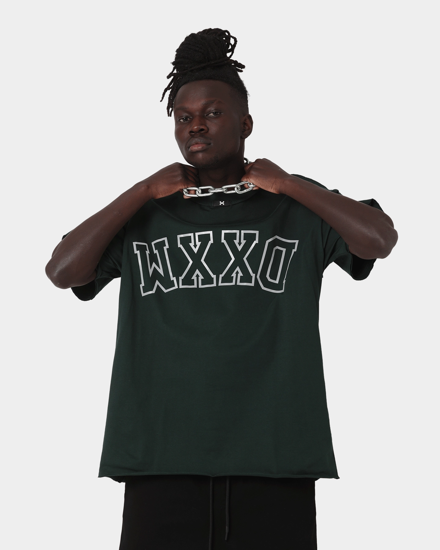 Zero Waste Production Label DXXMLife L-6 A Hi Vis Oversized T-Shirt Dark Green
