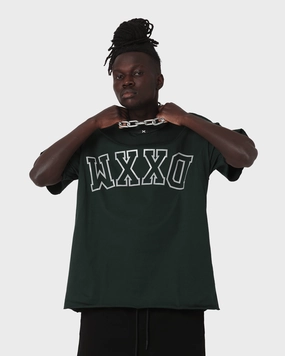 Zero Waste Production Label DXXMLife L-6 A Hi Vis Oversized T-Shirt Dark Green