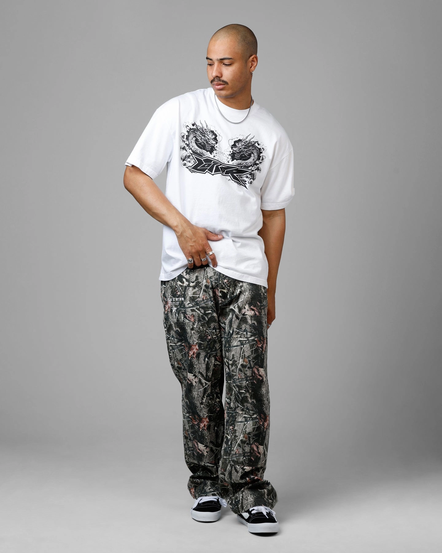 Loiter Draco Born Vintage T-Shirt White Sporty Top