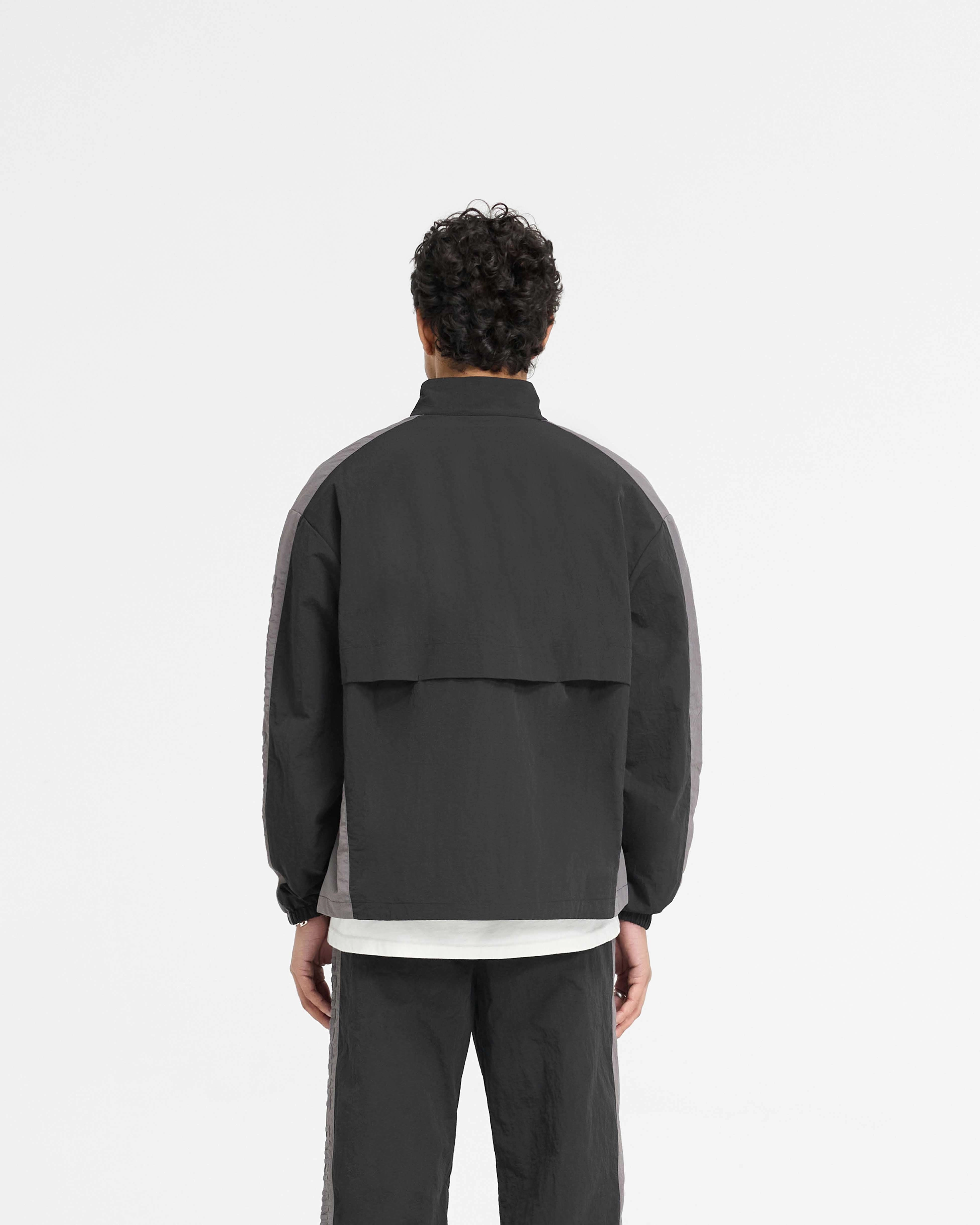 Nylon Track Jacket - Black Low Profile Logoing