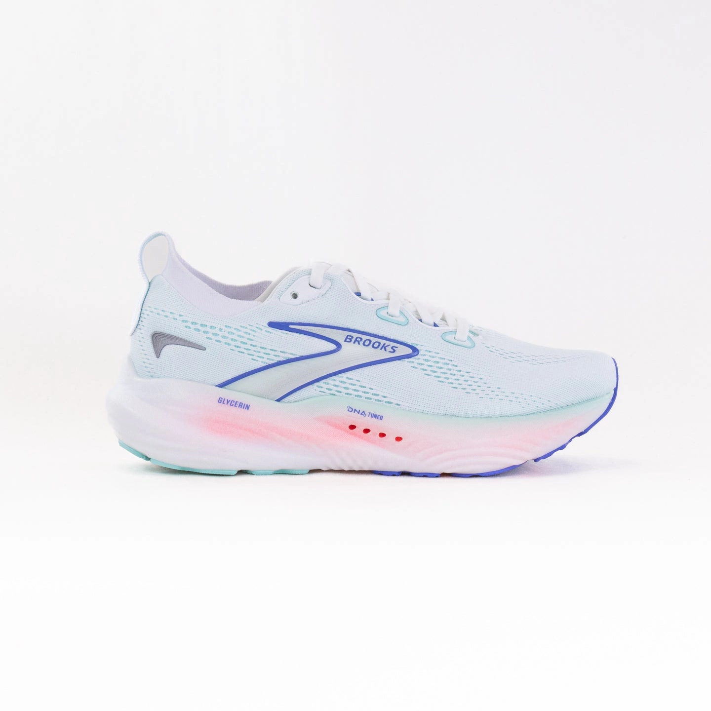 foam - midsole shoes mud - running shoes Brooks Glycerin 22 (Women's) - White/Limpet Shell/Amparo Blue