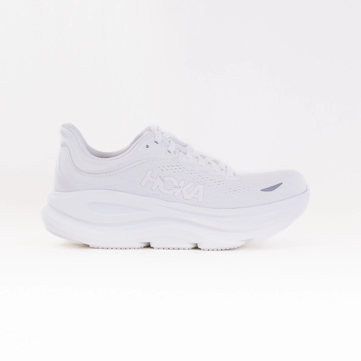 Hoka Bondi 9 Wide (Women's) - White/White Tuned Vertical Flex