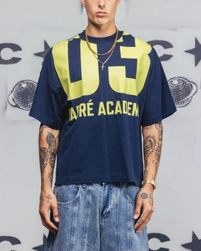 Classic Hoodie Carre Rally T-Shirt Navy/Yellow
