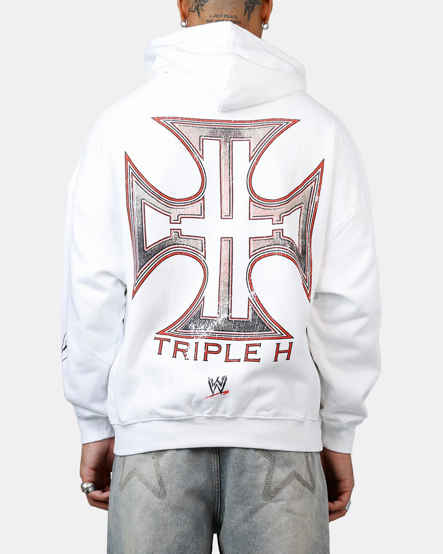 HeatSealed Seams Simple Pullover Culture Kings X WWE Triple H Wrestlemania XLI Hoodie White