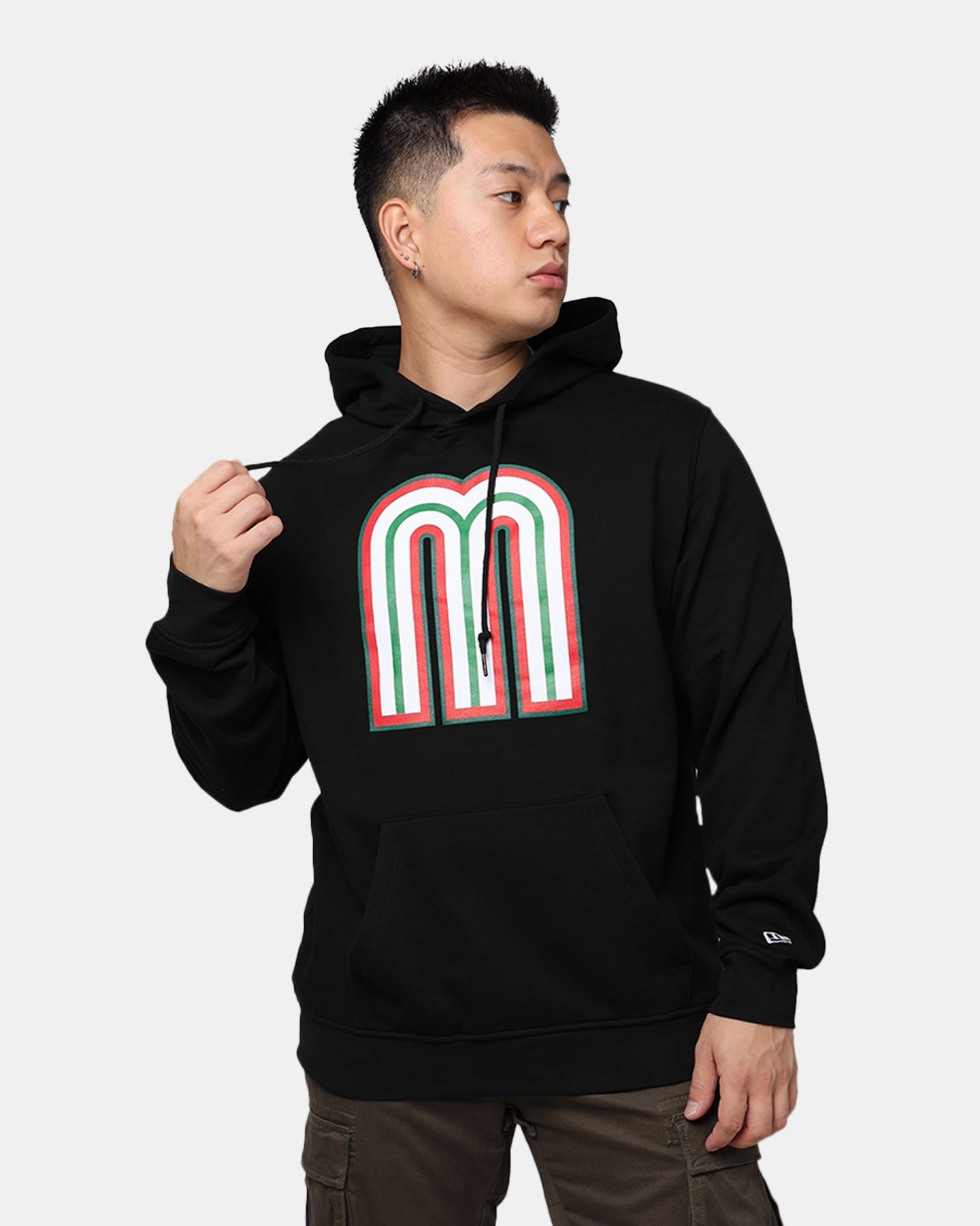New Era Mexico National Baseball Team World Baseball Classic Hoodie Black Non Chafe Armholes RibbedHemline