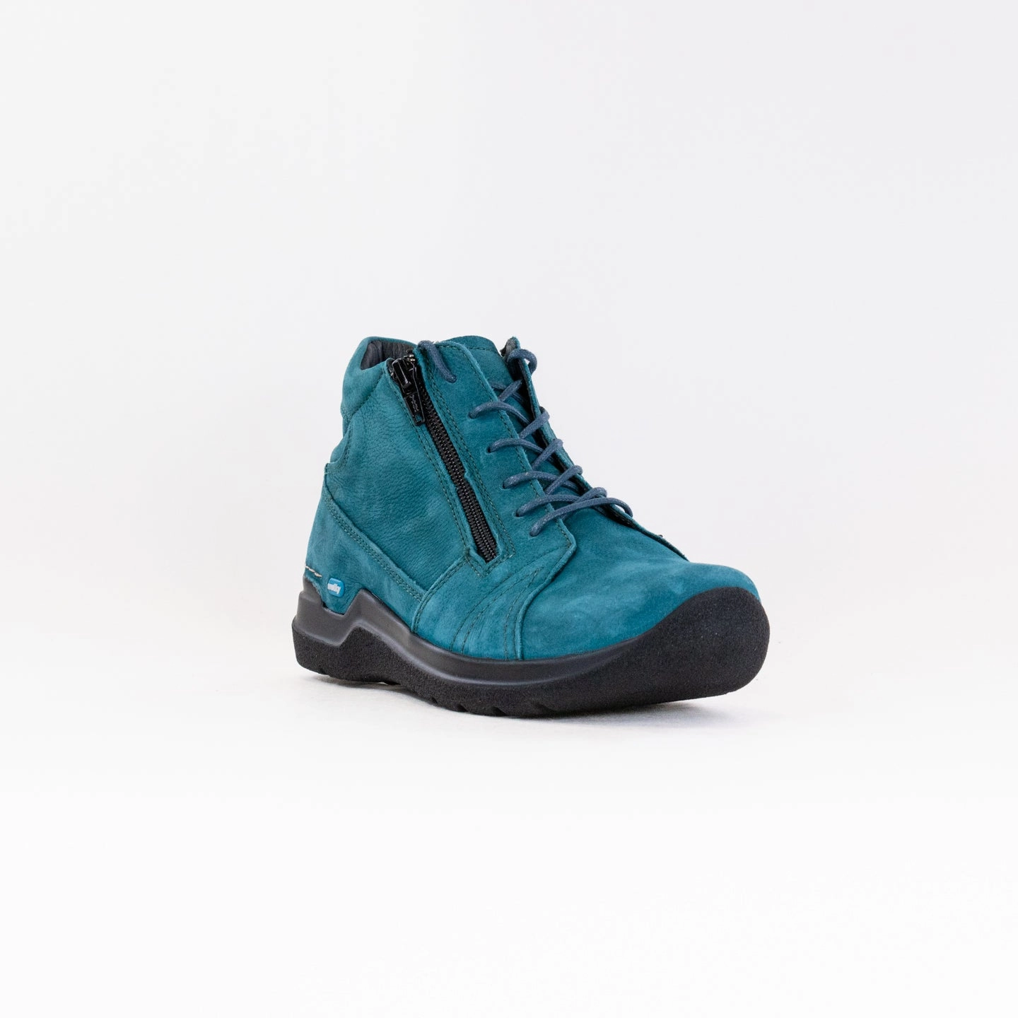 Wolky Why (Women's) - Petrol Nubuck Leather Tough Sole