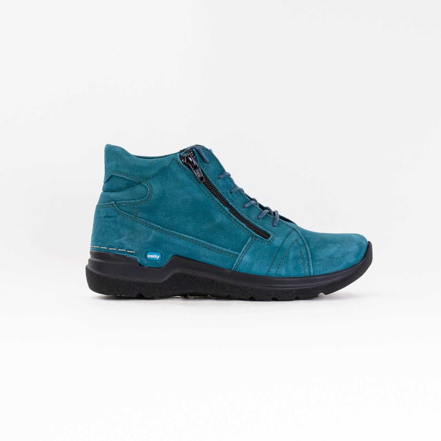 Dynamic Arch Frame Wolky Why (Women's) - Petrol Nubuck Leather