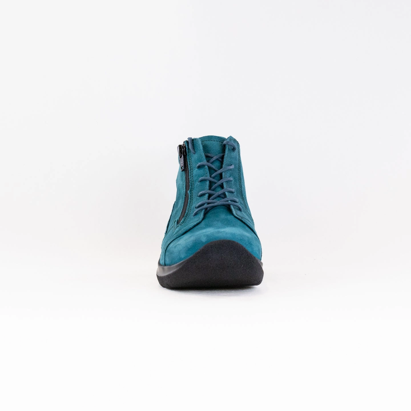 Wolky Why (Women's) - Petrol Nubuck Leather Washable