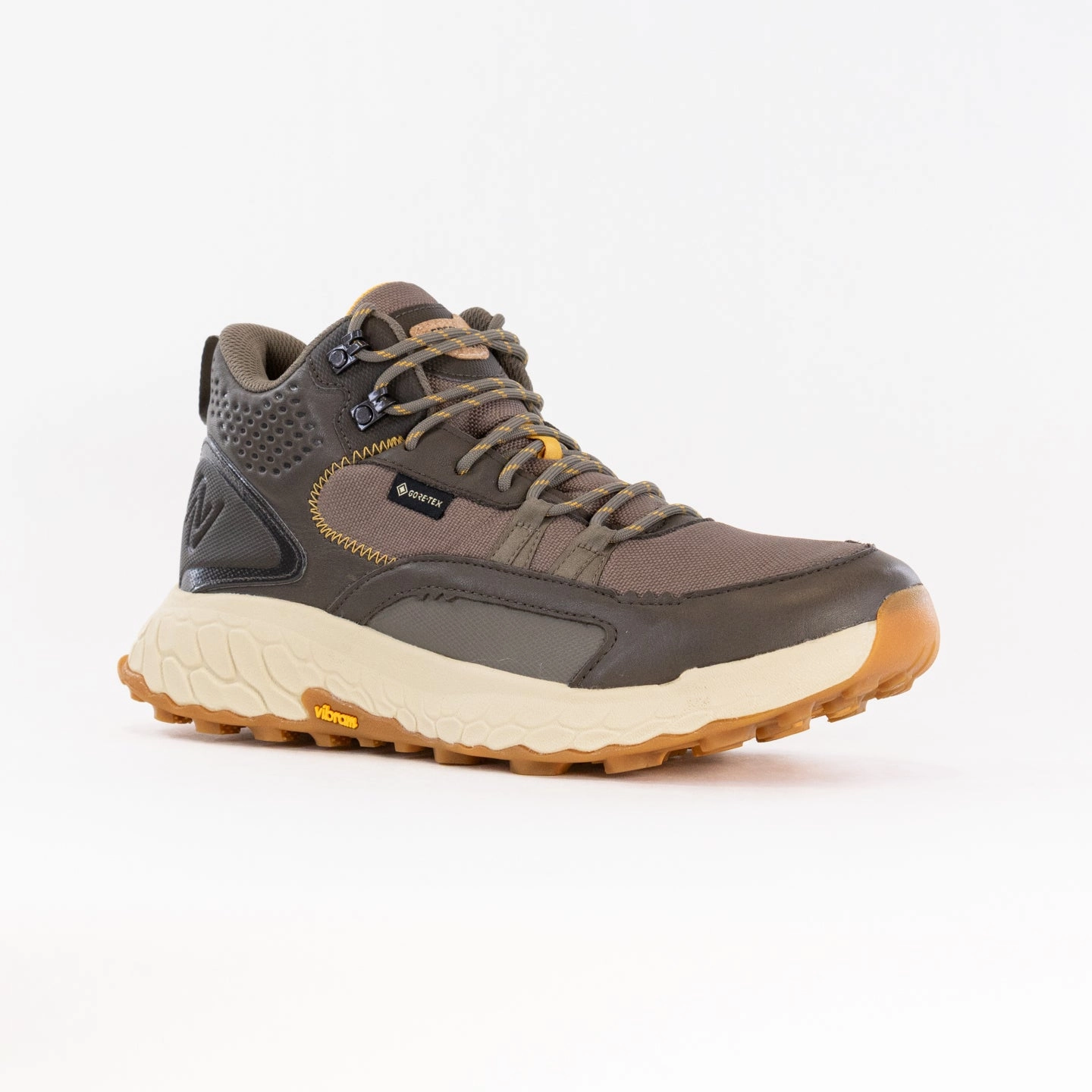 New Balance Fresh Foam X Hierro Mid Gore-Tex (Men's) - Brown/Grey Ankle Strap Comfort Sockliner