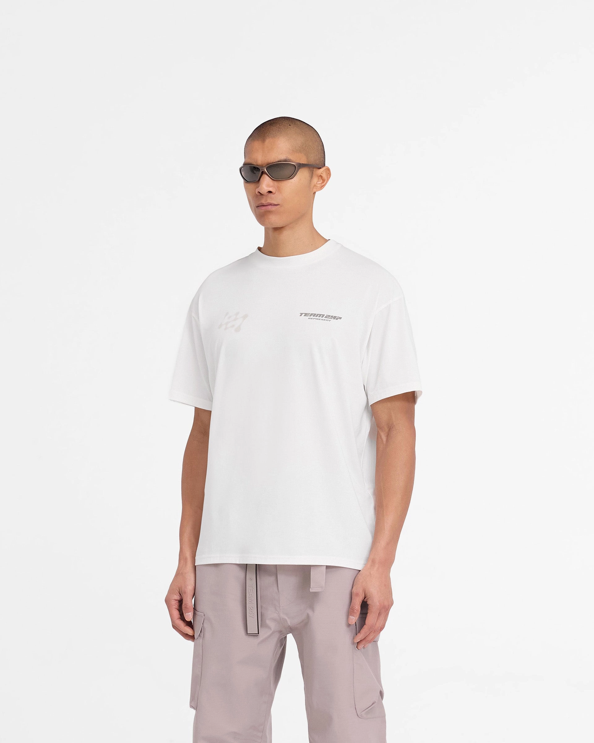 247 Future Terrains Oversized T-Shirt - Flat White Beachwear