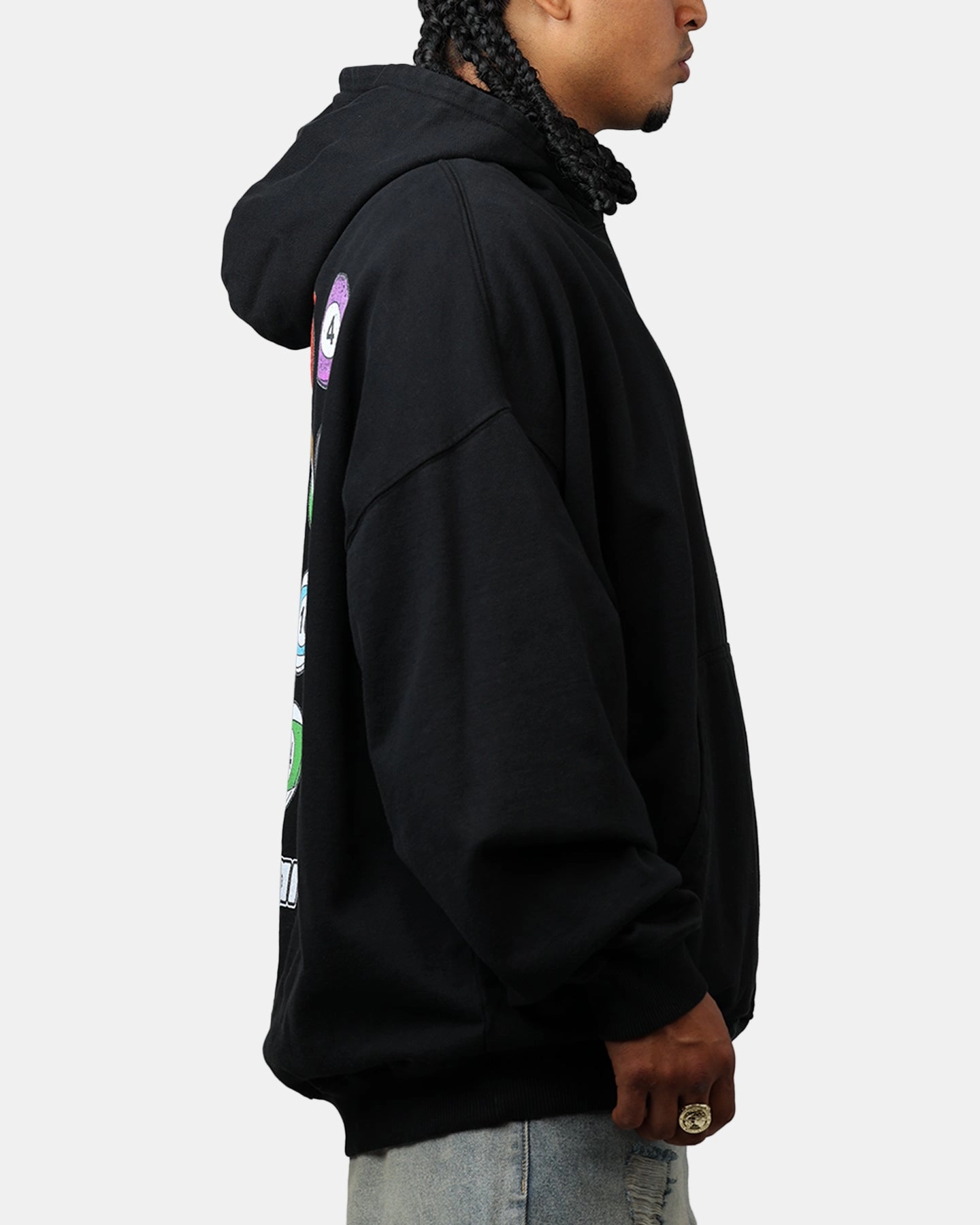 Quick Dry Feature Eco Conscious Dye Process Carre Break Hoodie Black