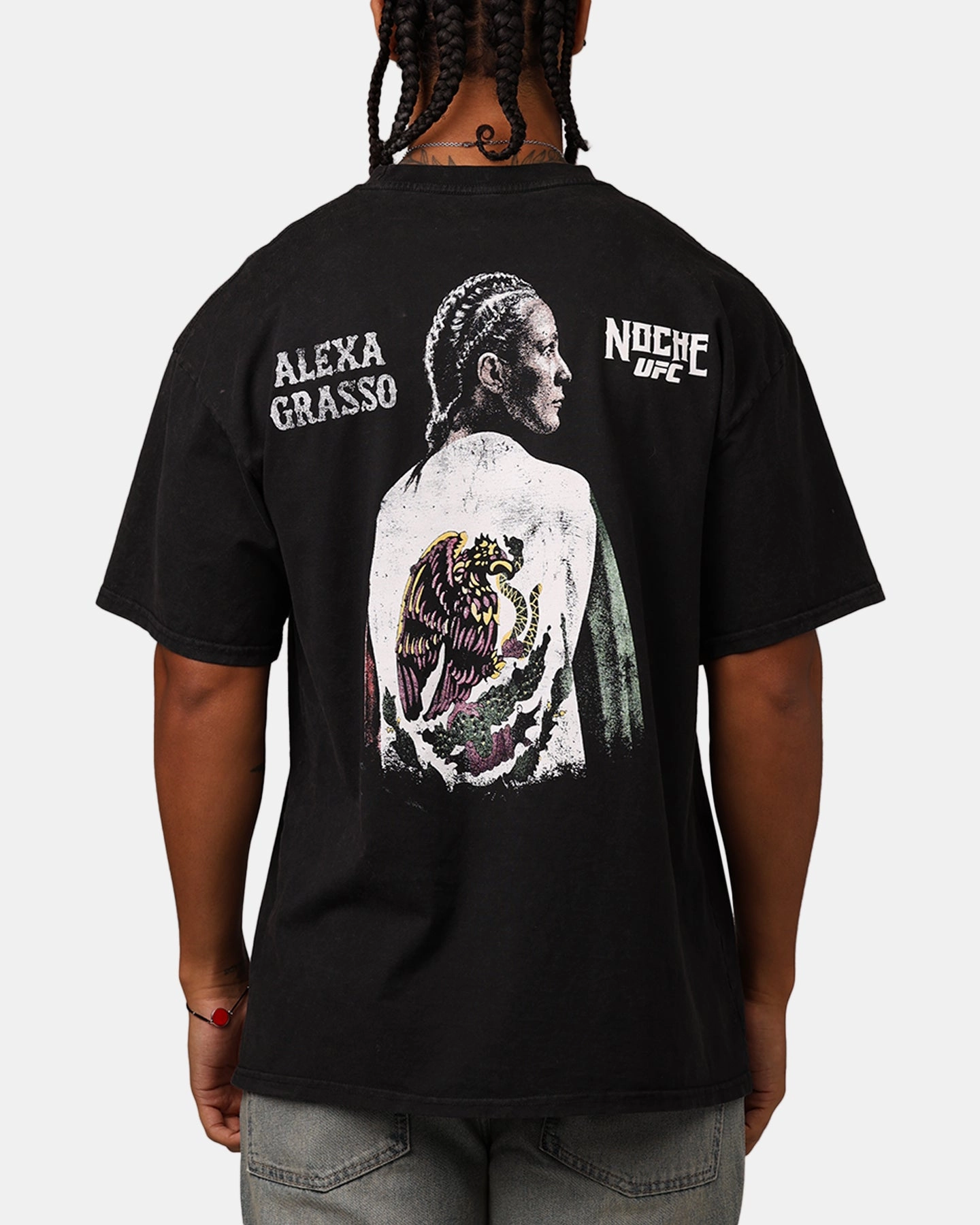 Denim Shirt Wool Sweater UFC By Culture Kings Alexa Grasso Noche T-Shirt Black Acidwash