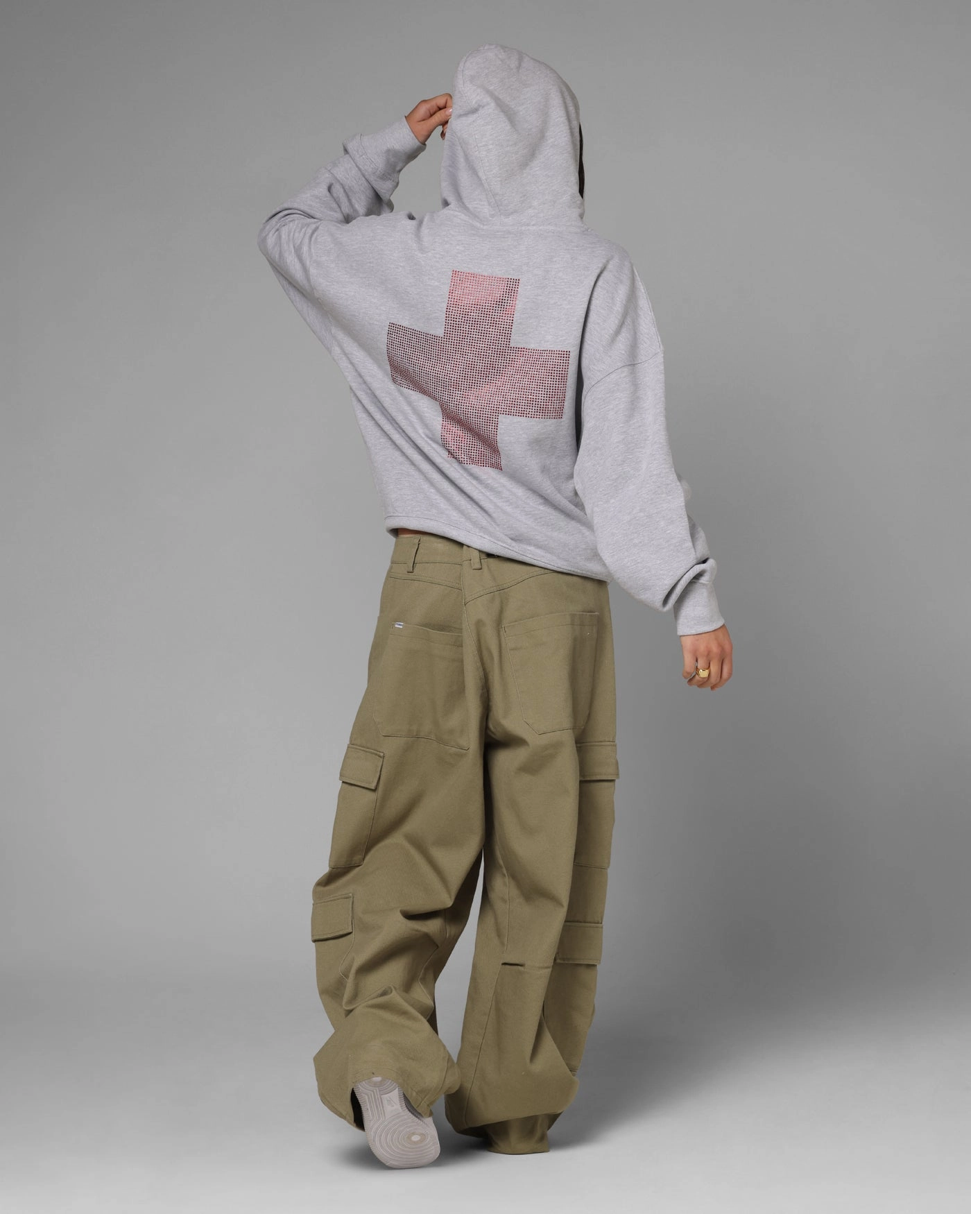 SoftTouchFinish Loiter Drop Out Zip Hoodie Grey