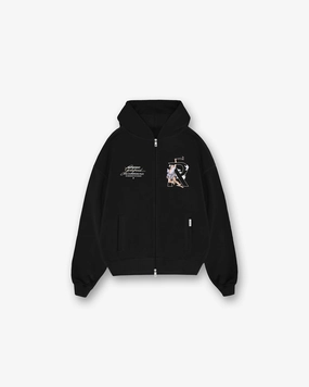 Hermes Zip Hoodie - Jet Black Lifestyle Energy Fashion Vibe