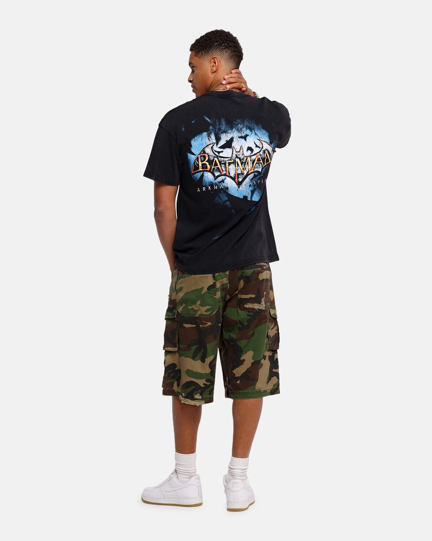 73 Studio X DC Batman Arkham Asylum Vintage T-Shirt Black SnagFreeKnit Zero Waste Cut Pattern