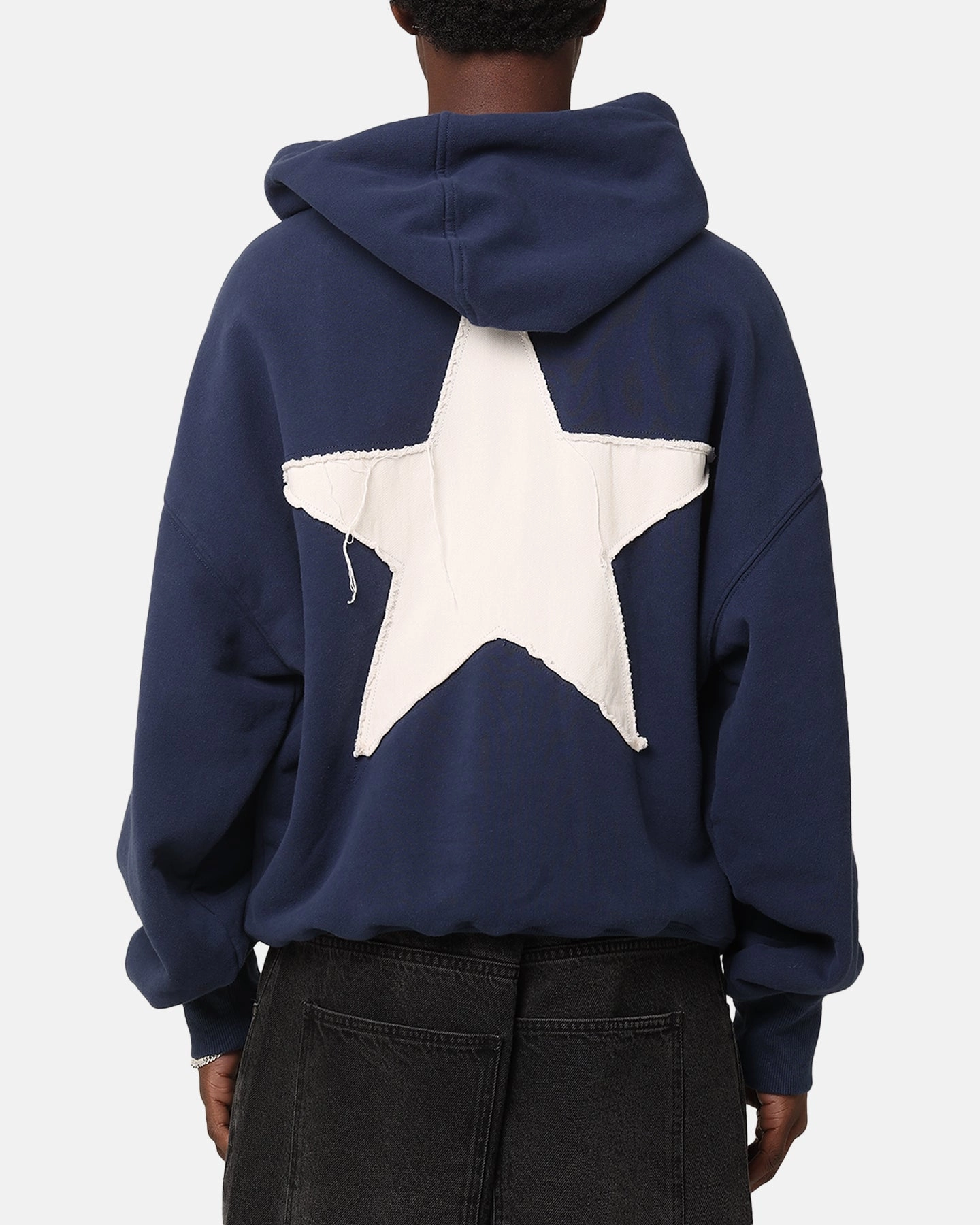 Loiter College Dropout Hoodie Navy VersatileNeckline Fitted Blouse