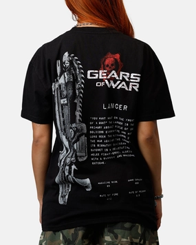 Biodegradable material DurableCollarStays 73 Studio X Gears Of War Lancer T-Shirt Black