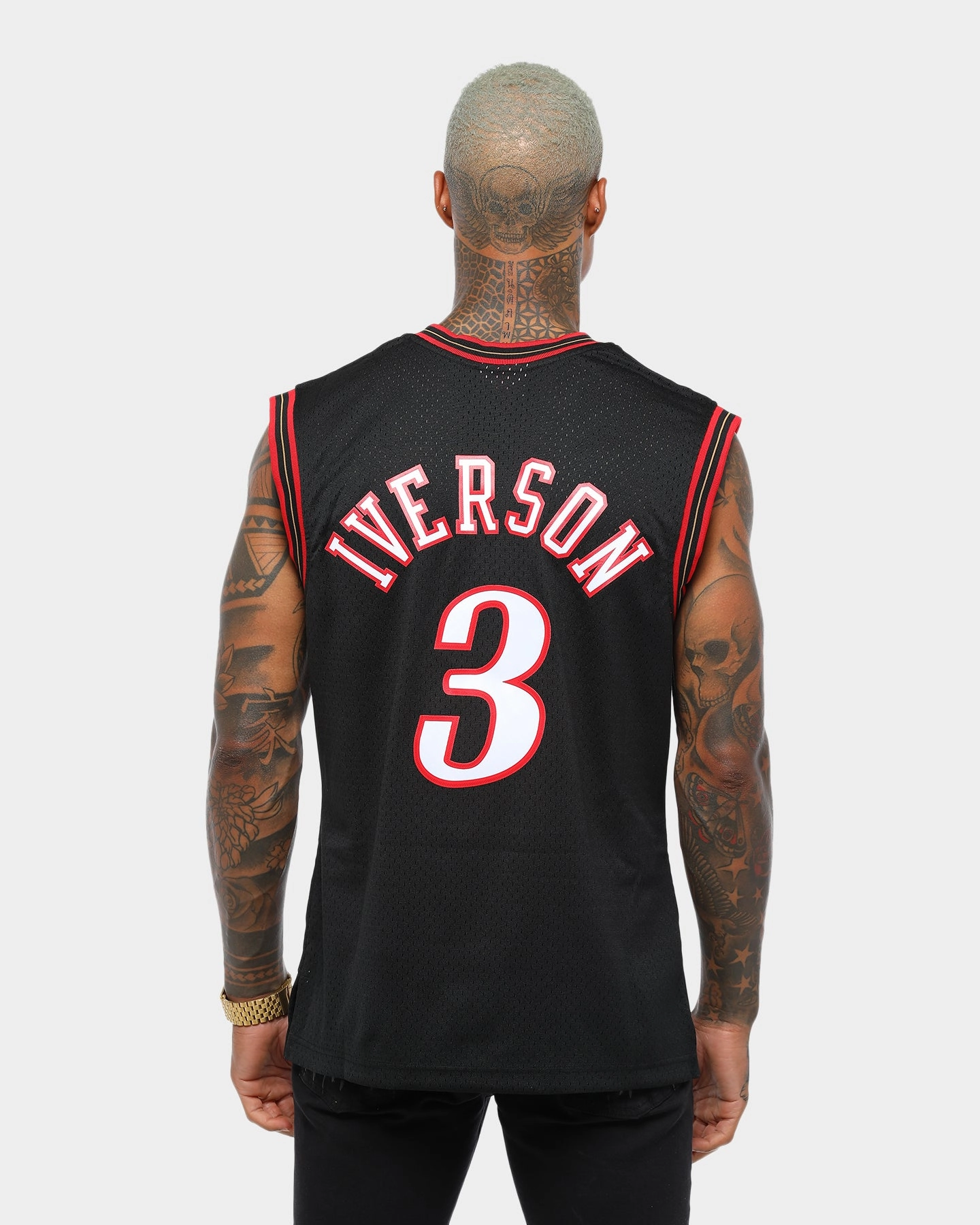 Mitchell & Ness Philadelphia 76ers Allen Iverson #3 Swingman Jersey Black QuickDryTechnology