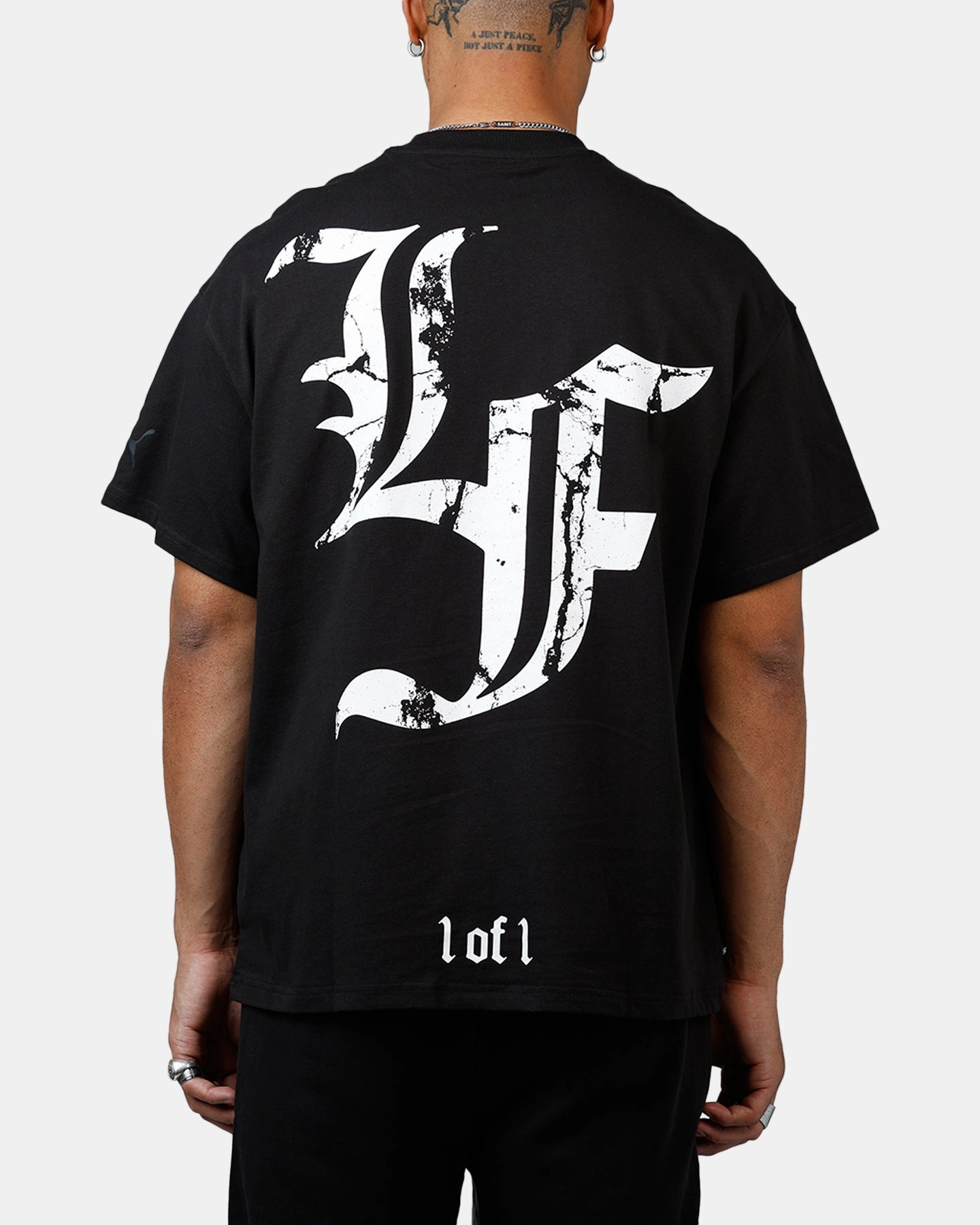 Puma x Lamelo Ball LaFranc?? Written In Chrome T-Shirt Black Breathable Knit Fabric UV protection layer