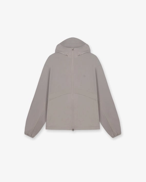 Zipper Closure System Body Mapped Ventilation 247 Hooded Training Jacket - Cinder