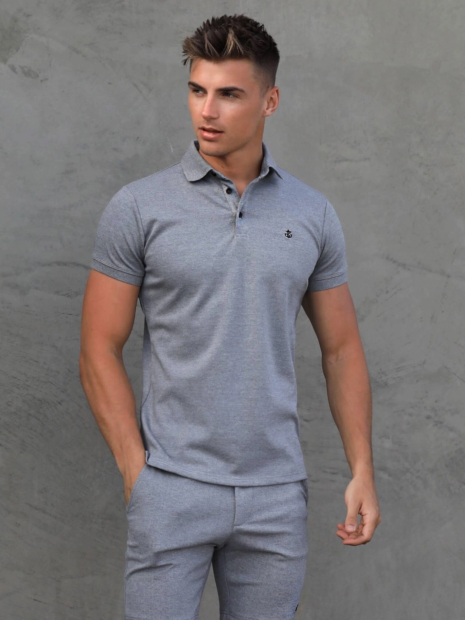 Sorrento Polo Shirt - Grey Non Restrictive Armhole All-Weather Wear