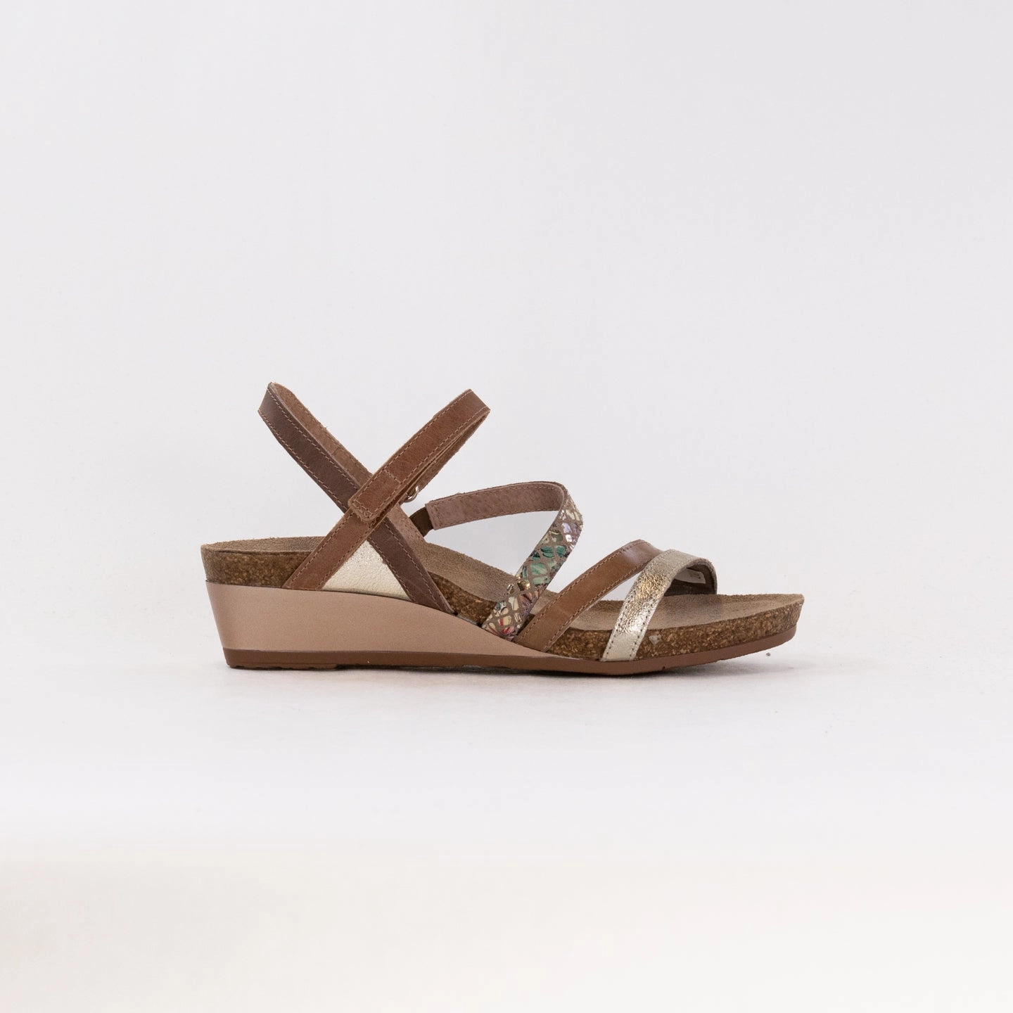 Light Straps dry weather Naot Hero (Women's) - Gold Floral Brown
