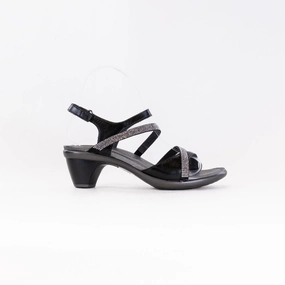 Naot Innovate (Women's) - Black Madras Lthr/Black w/ Clear Rhinestones Seasonal Footwear