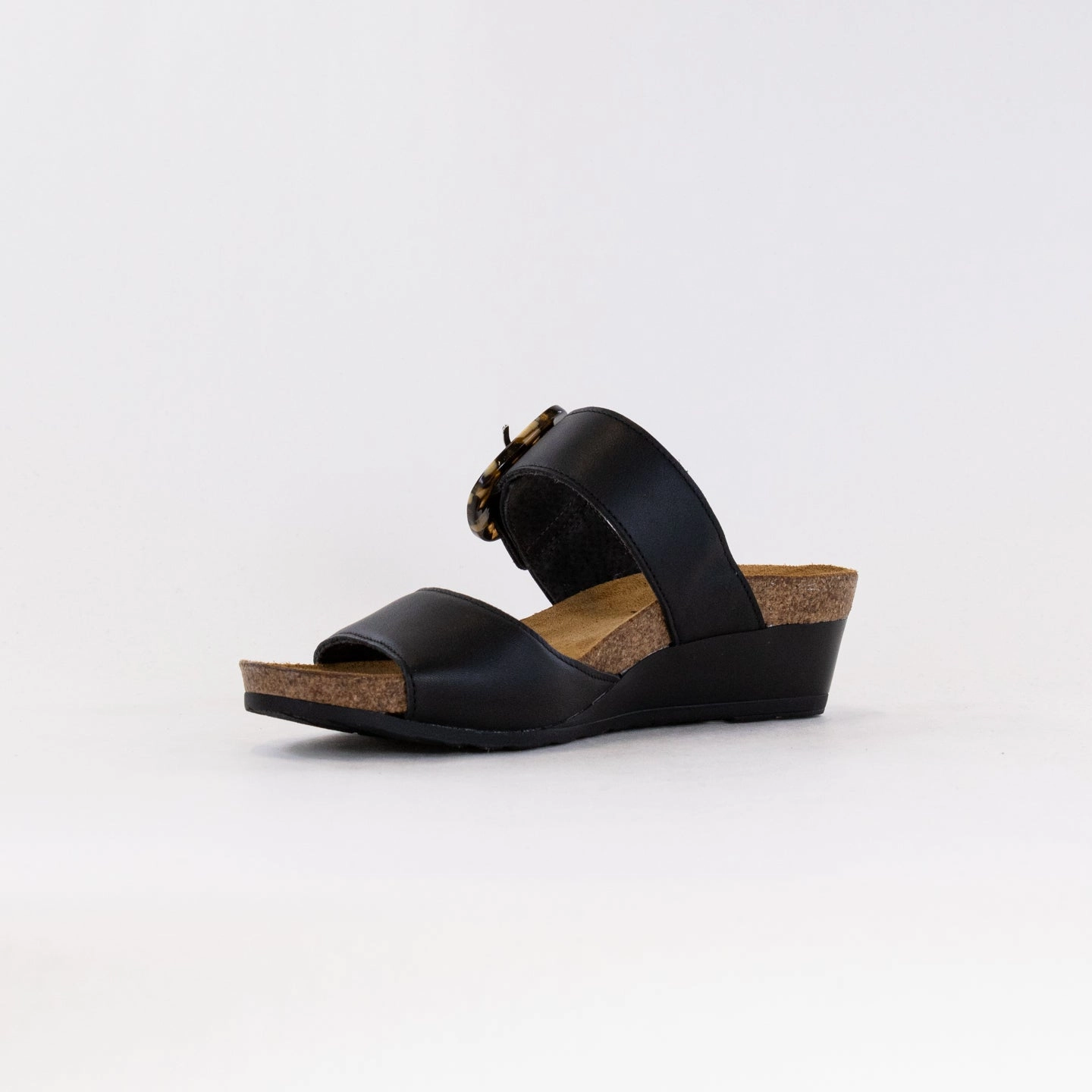 Contoured Heel Support Sunday Best Naot Kingdom (Women's) - Jet Black Leather