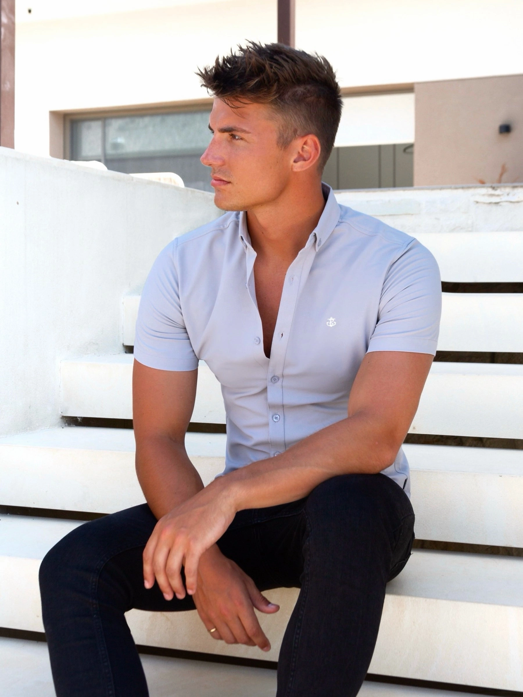 Navarra Short Sleeve Shirt - Pale Lilac Functional Wear