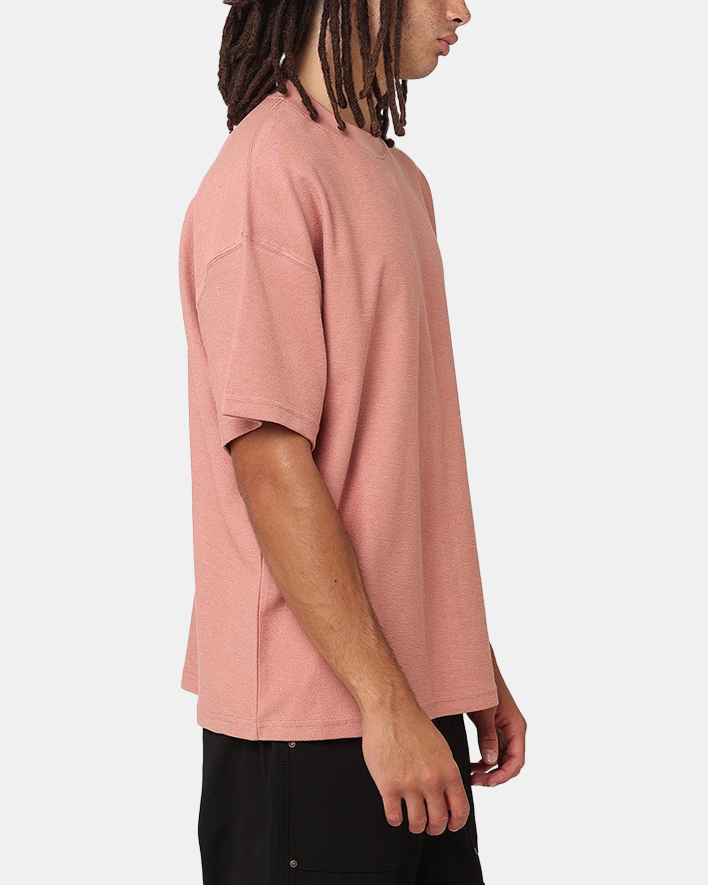 Carre Terry Oversized T-Shirt Rose Modular Pocket Layout FlexibleKnit