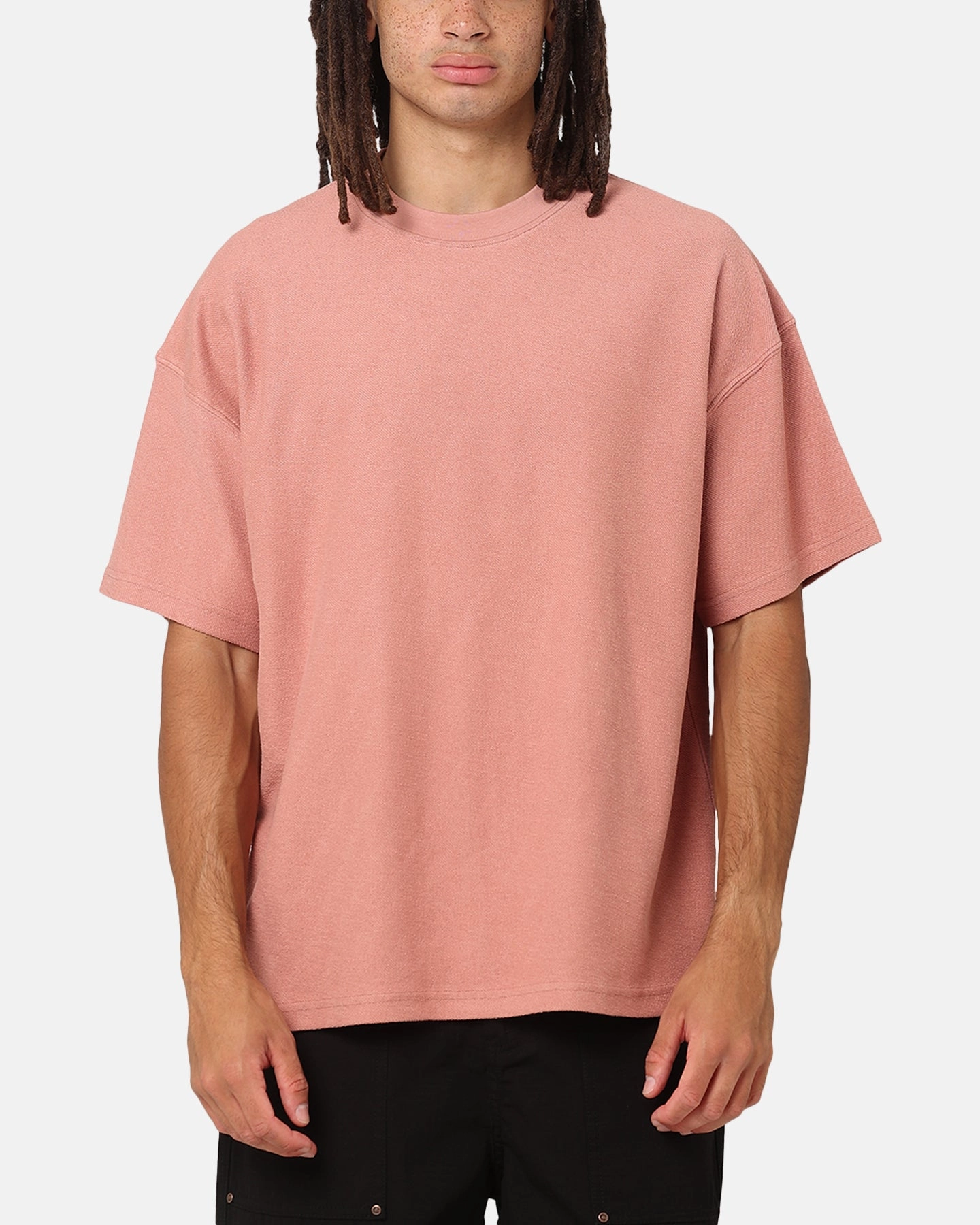 Carre Terry Oversized T-Shirt Rose MultiFunctionalPockets