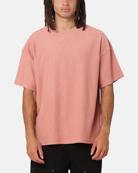Carre Terry Oversized T-Shirt Rose MultiFunctionalPockets