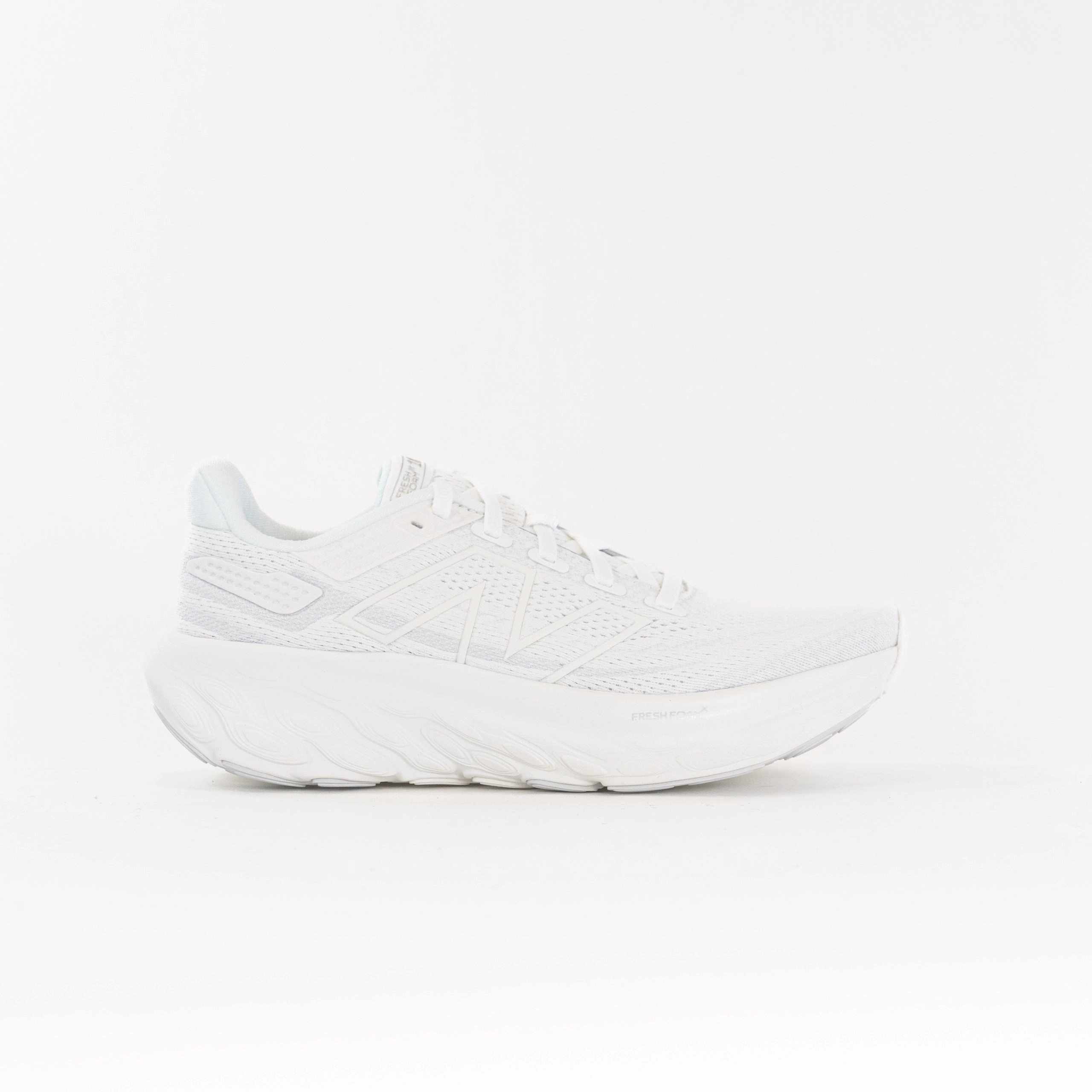 New Balance 1080V13 (Women's) - White/Grey sprint training Layered Midsole